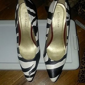 Zebra print heels